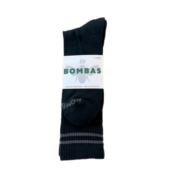 ❤️ 🆕 BOMBAS BLACK HIGH SOCKS SIZE EXTRA LARGE - Picture 1 of 5
